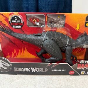 Jurassic World Scorpios Rex Ultimate Damage Figure Mattel 15” Intensifying New